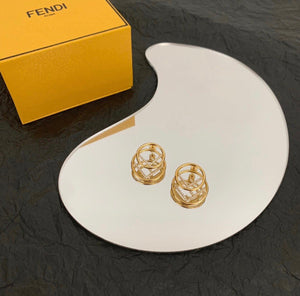 F Logo Earrings