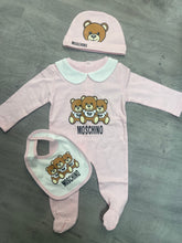 Load image into Gallery viewer, Teddy Romper &amp; Hat Set