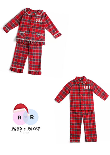 Personalised Tartan Pyjamas - Ruby & Ralph Boutique