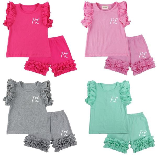 Personalised Short Ruffle sets - Ruby & Ralph Boutique