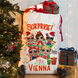 LOL Christmas Sack Santa Xmas Present Stocking Personalised Gift NS037 - Ruby & Ralph Boutique