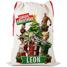 Load image into Gallery viewer, Gamer Christmas Sack Santa Xmas Present Stocking Personalised NS011 - Ruby &amp; Ralph Boutique